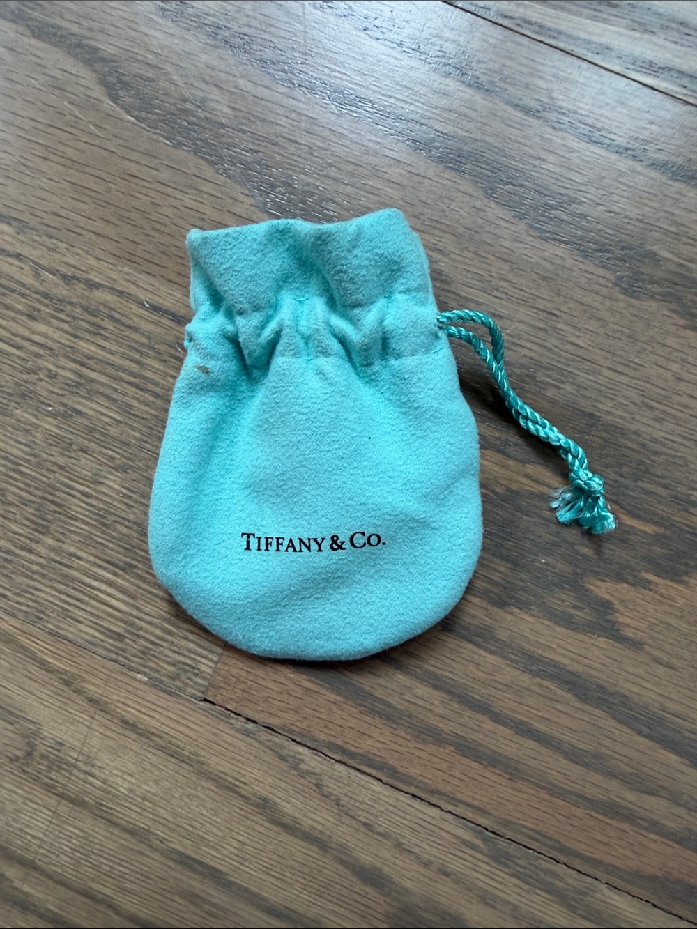 Tiffany & Co. Robin's Egg Blue Drawstring Jewelry Pouch